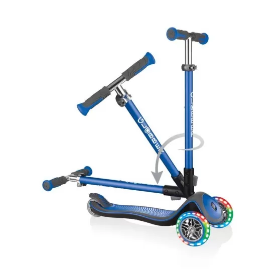 Trotineta pliabila Globber Elite Deluxe Lights Albastru Trotineta pliabila Globber Elite Deluxe Lights Albastru