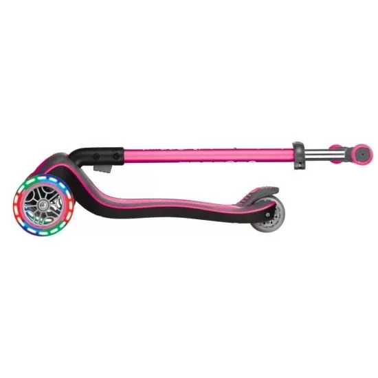 Trotineta pliabila Globber Elite Deluxe Lights Roz