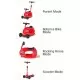 Trotineta pliabila multifonctionala Ferrari 4 in 1 neagra Trotineta pliabila multifonctionala Ferrari 4 in 1 neagra