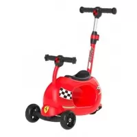 Trotineta pliabila multifonctionala Ferrari 4 in 1 rosie
