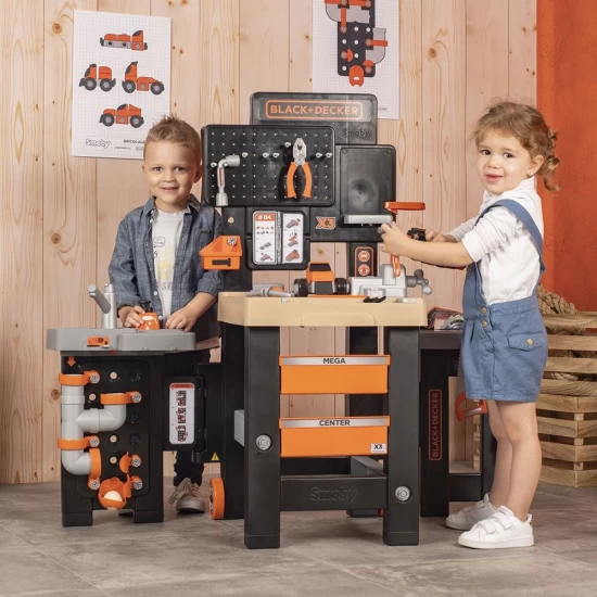 Set de joaca Atelier de lucru Smoby Black & Decker Mega Center Set de joaca Atelier de lucru Smoby Black & Decker Mega Center