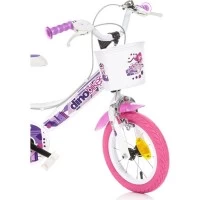Bicicleta copii Dino Bikes 12 inch Fairy alb