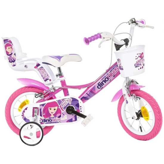 Bicicleta copii Dino Bikes 12 inch Fairy roz Bicicleta copii Dino Bikes 12 inch Fairy roz
