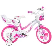 Bicicleta copii Dino Bikes 16 inch Flappy roz