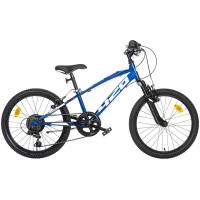 Bicicleta copii Dino Bikes 20 inch MTB baieti Sport albastru cu 6 viteze si suspensie