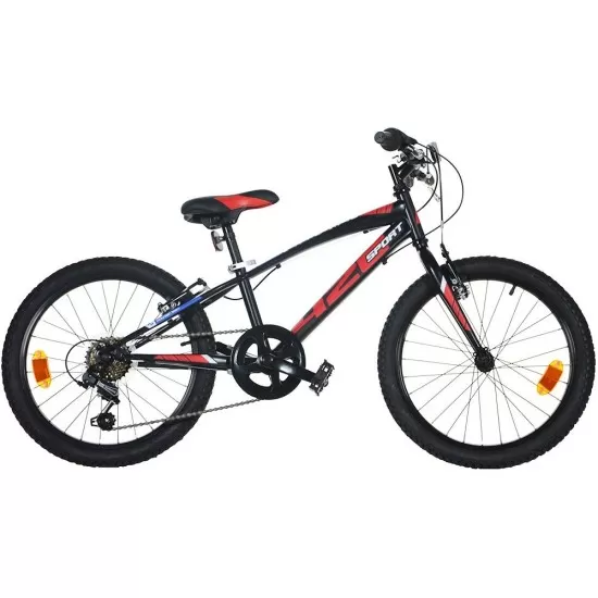 Bicicleta copii Dino Bikes 20 inch MTB baieti Sport negru cu 6 viteze Bicicleta copii Dino Bikes 20 inch MTB baieti Sport negru cu 6 viteze