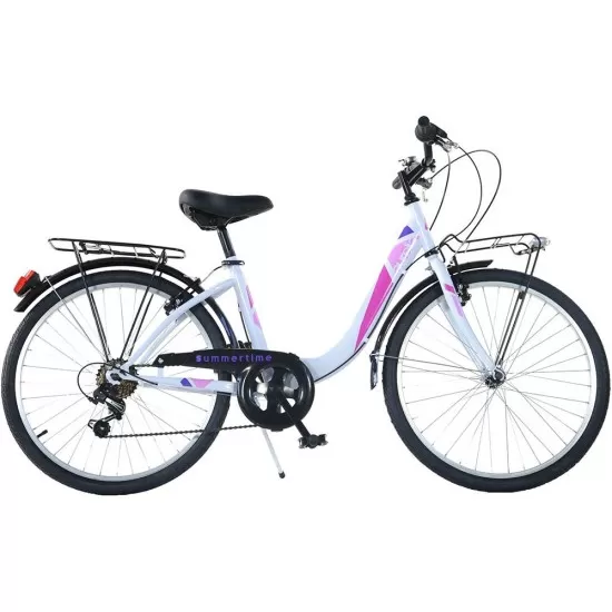Bicicleta Dino Bikes 26 inch City Summertime alb Bicicleta Dino Bikes 26 inch City Summertime alb