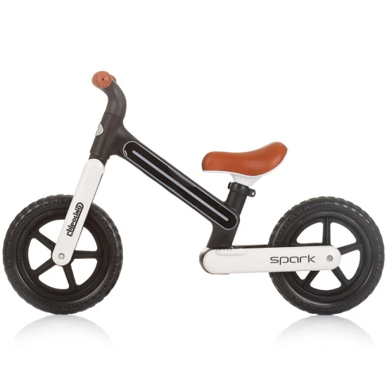Bicicleta fara pedale Chipolino Spark black white Bicicleta fara pedale Chipolino Spark black white