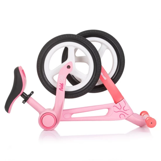 Bicicleta fara pedale pliabila Chipolino Fold X Pink