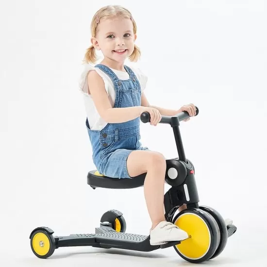 Bicicleta, tricicleta si trotineta Chipolino All Ride 4 in 1 Yellow Bicicleta, tricicleta si trotineta Chipolino All Ride 4 in 1 Yellow