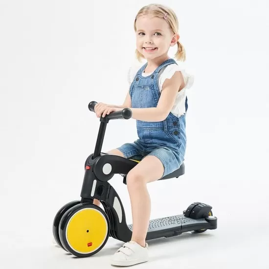 Bicicleta, tricicleta si trotineta Chipolino All Ride 4 in 1 Yellow Bicicleta, tricicleta si trotineta Chipolino All Ride 4 in 1 Yellow