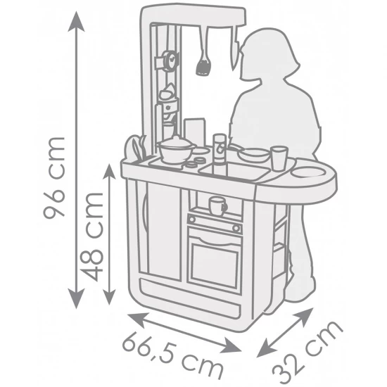 Bucatarie pentru copii Smoby Cherry Kitchen cu 25 accesorii Bucatarie pentru copii Smoby Cherry Kitchen cu 25 accesorii