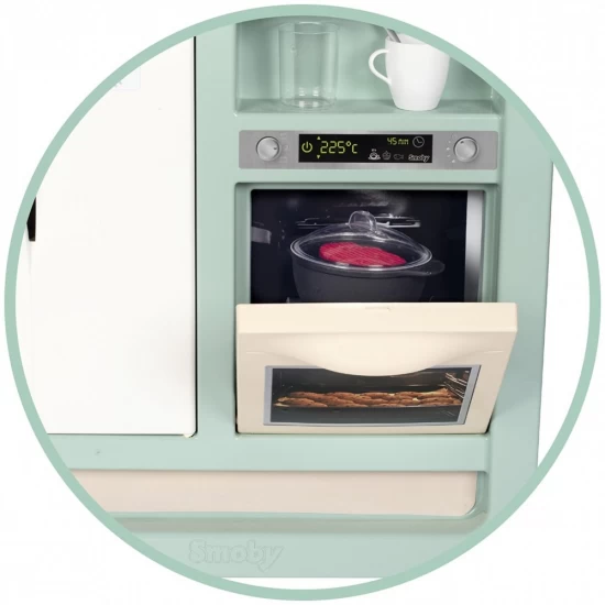 Bucatarie pentru copii Smoby Cherry Kitchen cu 25 accesorii Bucatarie pentru copii Smoby Cherry Kitchen cu 25 accesorii