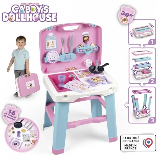 Bucatarie copii Smoby Gabby Kitchen cu 16 accesorii Bucatarie copii Smoby Gabby Kitchen cu 16 accesorii