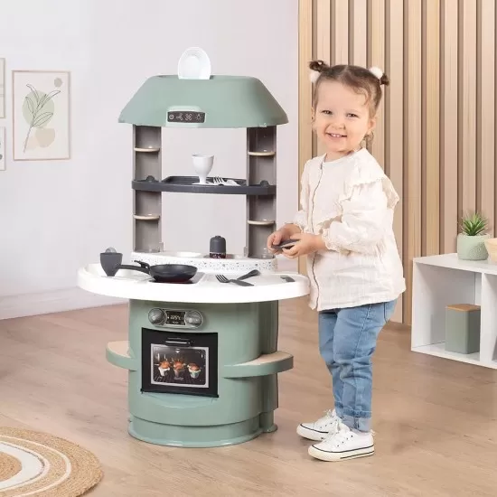 Bucatarie Smoby Nova verde cu accesorii Bucatarie Smoby Nova verde cu accesorii
