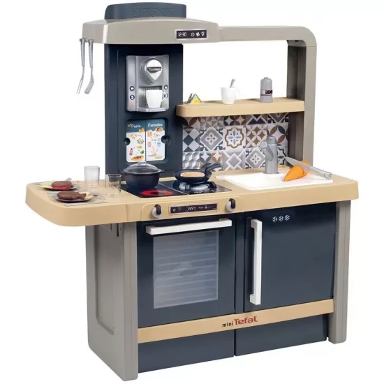 Bucatarie Smoby Tefal Evolutive albastru cu accesorii Bucatarie Smoby Tefal Evolutive albastru cu accesorii
