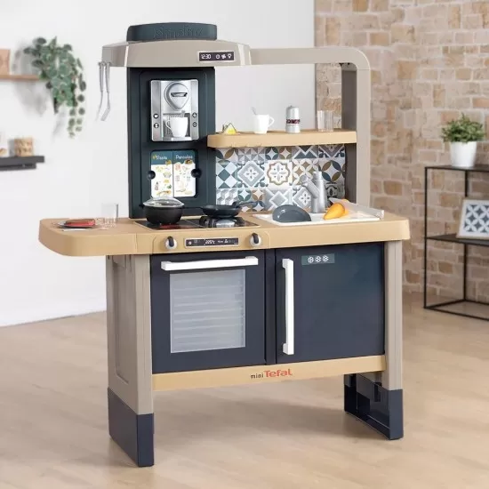 Bucatarie Smoby Tefal Evolutive albastru cu accesorii Bucatarie Smoby Tefal Evolutive albastru cu accesorii
