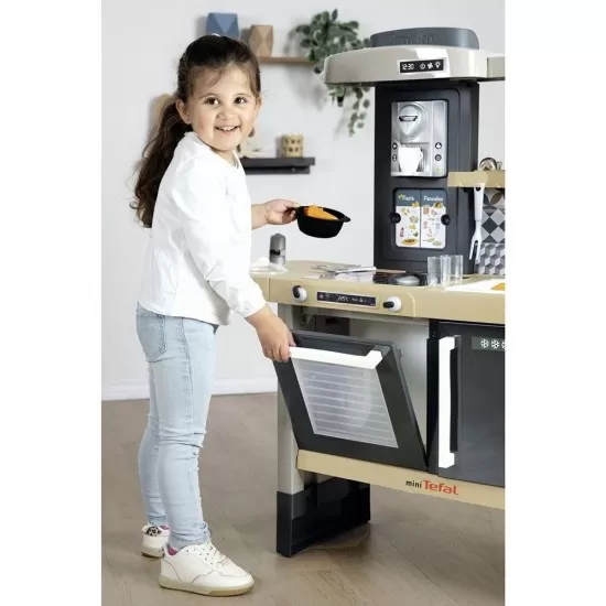 Bucatarie Smoby Tefal Evolutive albastru cu accesorii Bucatarie Smoby Tefal Evolutive albastru cu accesorii