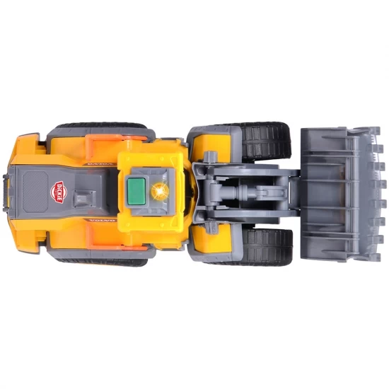 Buldozer Dickie Toys Volvo Wheel Loader 23 cm cu lumini si sunete Buldozer Dickie Toys Volvo Wheel Loader 23 cm cu lumini si sunete
