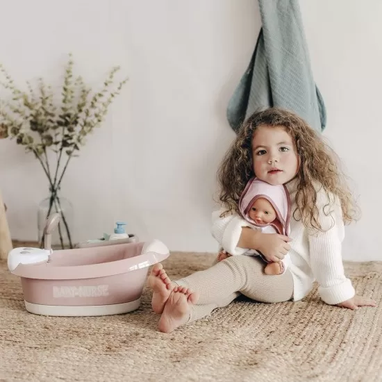 Cadita pentru papusa Smoby Baby Nurse Baleno Bath roz cu accesorii Cadita pentru papusa Smoby Baby Nurse Baleno Bath roz cu accesorii