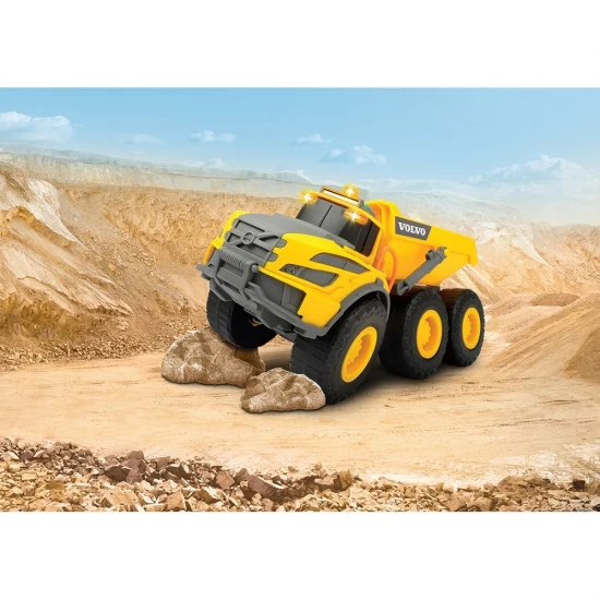 Camion basculant Dickie Toys Volvo Articulated Hauler 23 cm cu lumini si sunete Camion basculant Dickie Toys Volvo Articulated Hauler 23 cm cu lumini si sunete