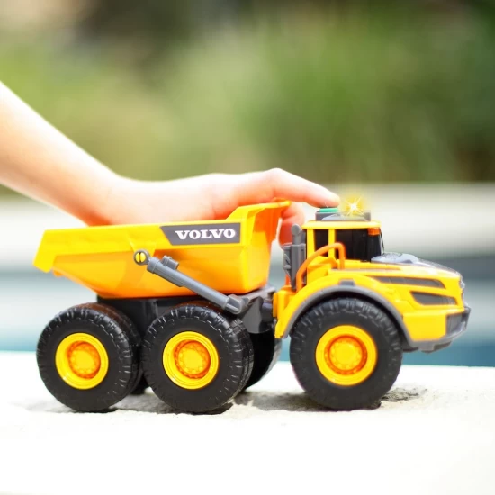 Camion basculant Dickie Toys Volvo Articulated Hauler 23 cm cu lumini si sunete Camion basculant Dickie Toys Volvo Articulated Hauler 23 cm cu lumini si sunete