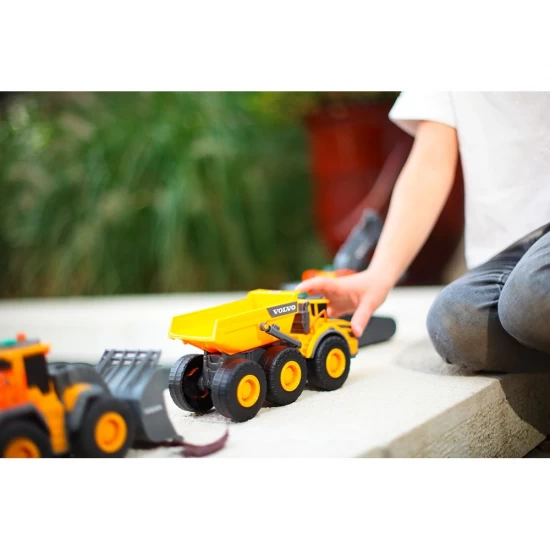 Camion basculant Dickie Toys Volvo Articulated Hauler 23 cm cu lumini si sunete Camion basculant Dickie Toys Volvo Articulated Hauler 23 cm cu lumini si sunete