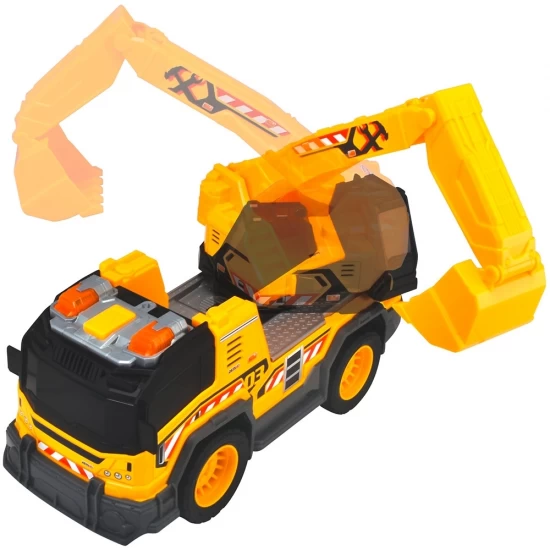 Camion excavator Dickie Toys Excavator Truck 30 cm cu lumini si sunete Camion excavator Dickie Toys Excavator Truck 30 cm cu lumini si sunete