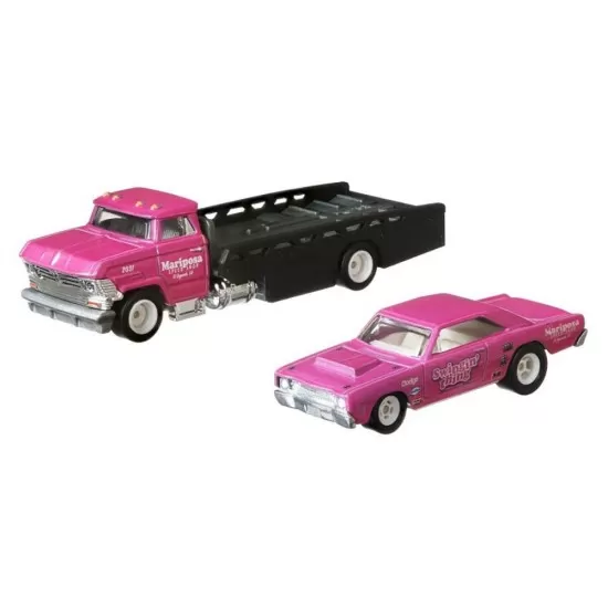 Camion Hot Wheels Mattel Car Culture Horizon Hauler cu masina Dodge Dart