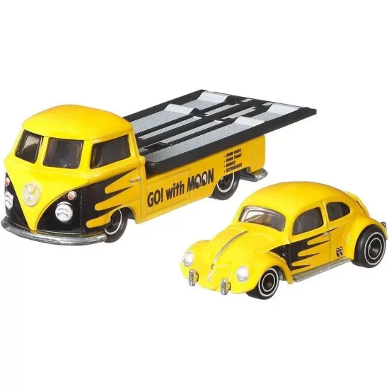 Camion Hot Wheels cu masina Volkswagen Classic Bug