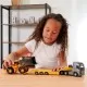 Camion Majorette Volvo cu remorca si buldozer