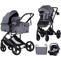 Carucior copii 3 in 1 Chipolino Amore Cloud Grey