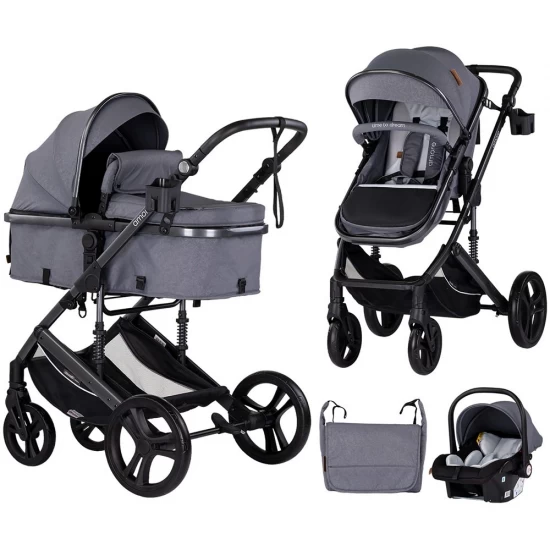Carucior copii 3 in 1 Chipolino Amore Cloud Grey
