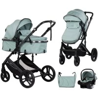 Carucior copii 3 in 1 Chipolino Amore Matcha