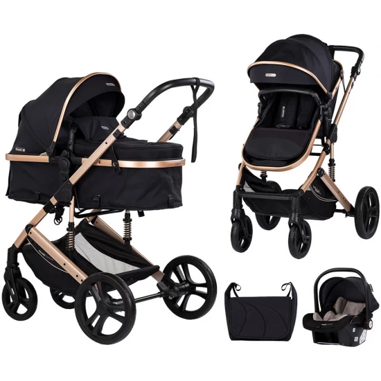 Carucior copii 3 in 1 Chipolino Amore Noir