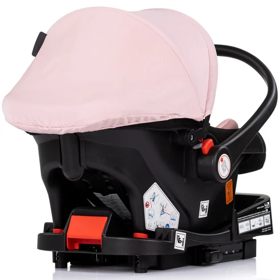 Carucior copii 3 in 1 Chipolino Amore Powder Pink