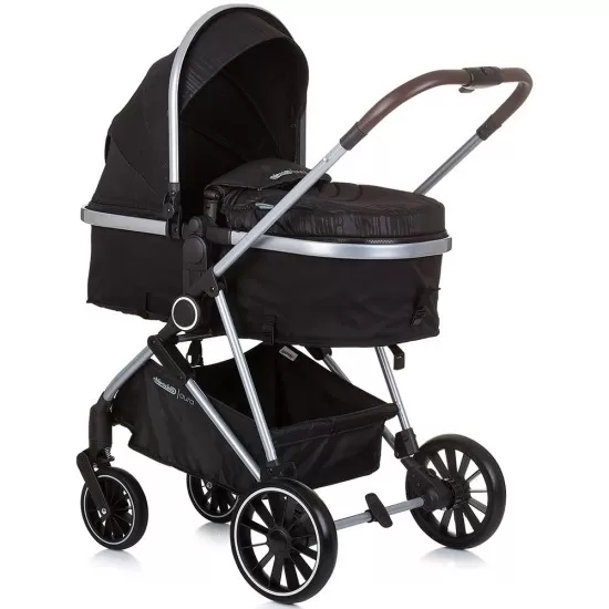 Carucior copii 3 in 1 Chipolino Aura Obsidian Silver Carucior copii 3 in 1 Chipolino Aura Obsidian Silver