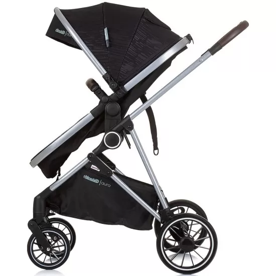 Carucior copii 3 in 1 Chipolino Aura Obsidian Silver Carucior copii 3 in 1 Chipolino Aura Obsidian Silver