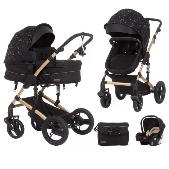 Carucior copii 3 in 1 Chipolino Camea Ebony Carucior copii 3 in 1 Chipolino Camea Ebony