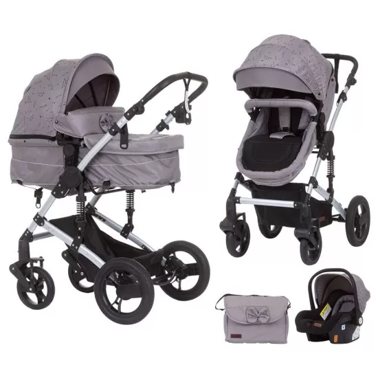 Carucior copii 3 in 1 Chipolino Camea Graphite Carucior copii 3 in 1 Chipolino Camea Graphite