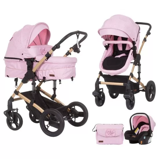 Carucior copii 3 in 1 Chipolino Camea Rose Water Carucior copii 3 in 1 Chipolino Camea Rose Water