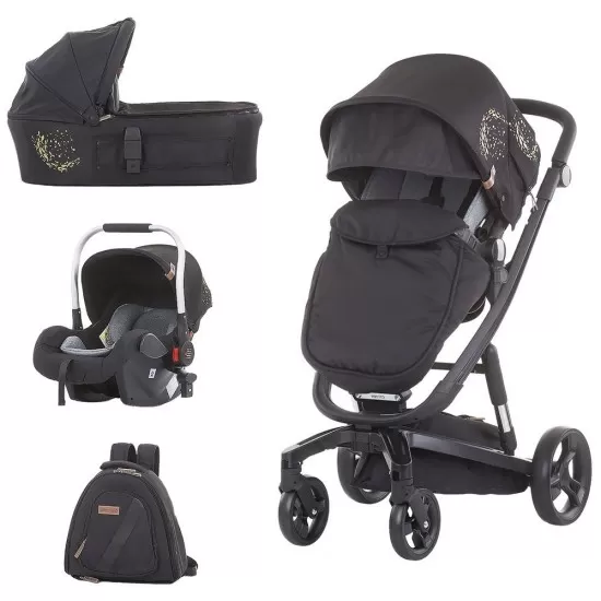 Carucior Chipolino Electra 3 in 1 Gold cu cadru negru Carucior Chipolino Electra 3 in 1 Gold cu cadru negru