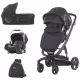 Carucior Chipolino Electra 3 in 1 Gold cu cadru negru Carucior Chipolino Electra 3 in 1 Gold cu cadru negru