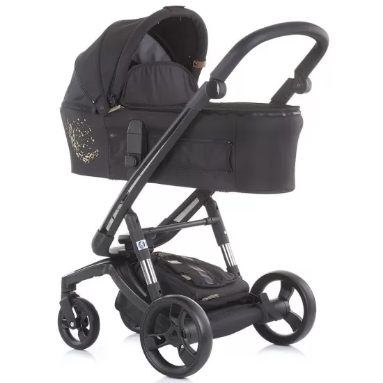 Carucior Chipolino Electra 3 in 1 Gold cu cadru negru Carucior Chipolino Electra 3 in 1 Gold cu cadru negru