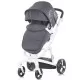 Carucior Chipolino Electra 3 in 1 Silver cu cadru alb Carucior Chipolino Electra 3 in 1 Silver cu cadru alb