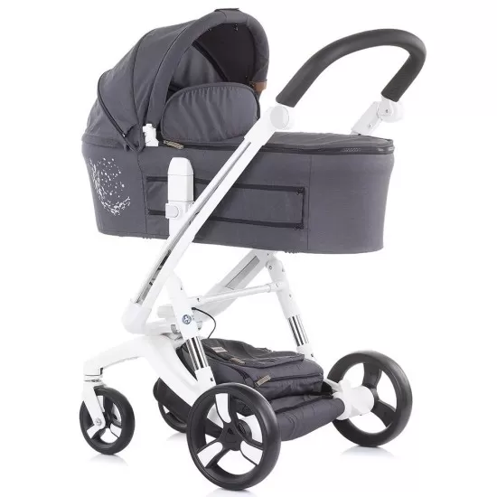 Carucior Chipolino Electra 3 in 1 Silver cu cadru alb Carucior Chipolino Electra 3 in 1 Silver cu cadru alb