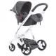 Carucior Chipolino Electra 3 in 1 Silver cu cadru alb Carucior Chipolino Electra 3 in 1 Silver cu cadru alb