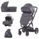 Carucior Chipolino Electra 3 in 1 Silver cu cadru negru Carucior Chipolino Electra 3 in 1 Silver cu cadru negru