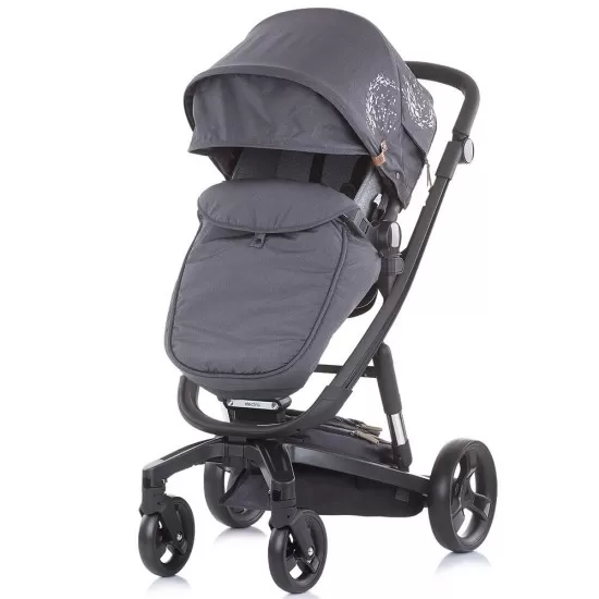 Carucior Chipolino Electra 3 in 1 Silver cu cadru negru Carucior Chipolino Electra 3 in 1 Silver cu cadru negru