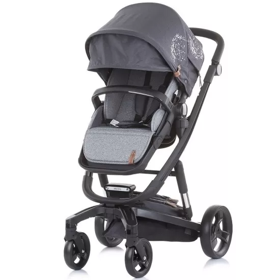 Carucior Chipolino Electra 3 in 1 Silver cu cadru negru Carucior Chipolino Electra 3 in 1 Silver cu cadru negru